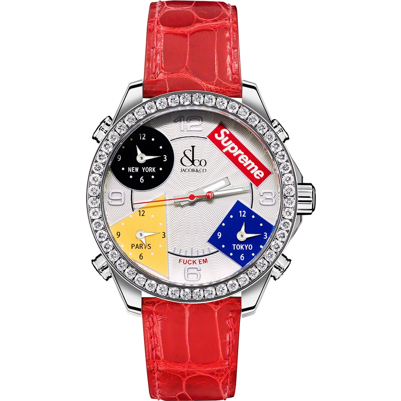 Supreme®/Jacob & Co Time Zone 40mm Watch view 6
